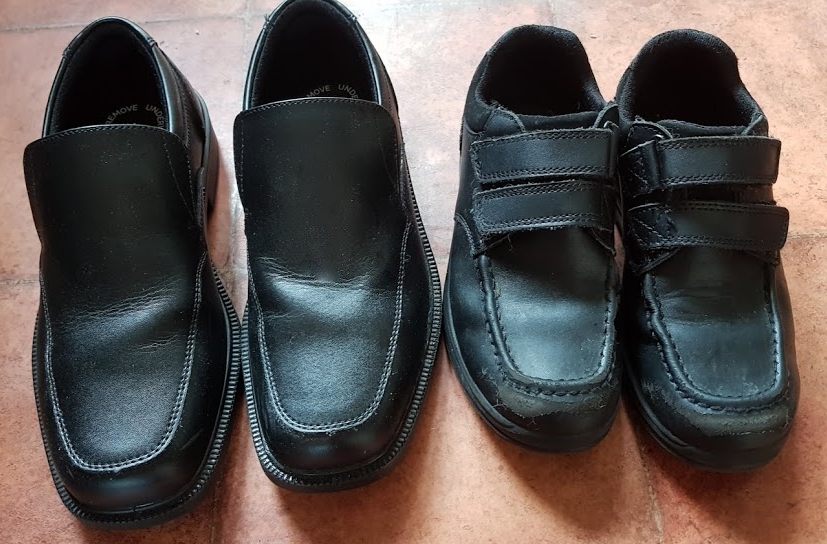 boys black school shoes