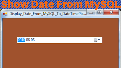 VB.Net Display Date From MySQL Database To DateTimePicker