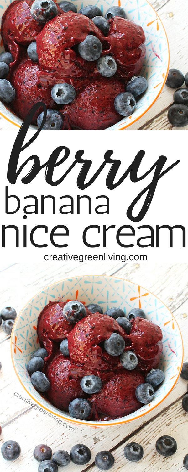 Three Ingredient Banana Berry Nice Cream Creative Green Living