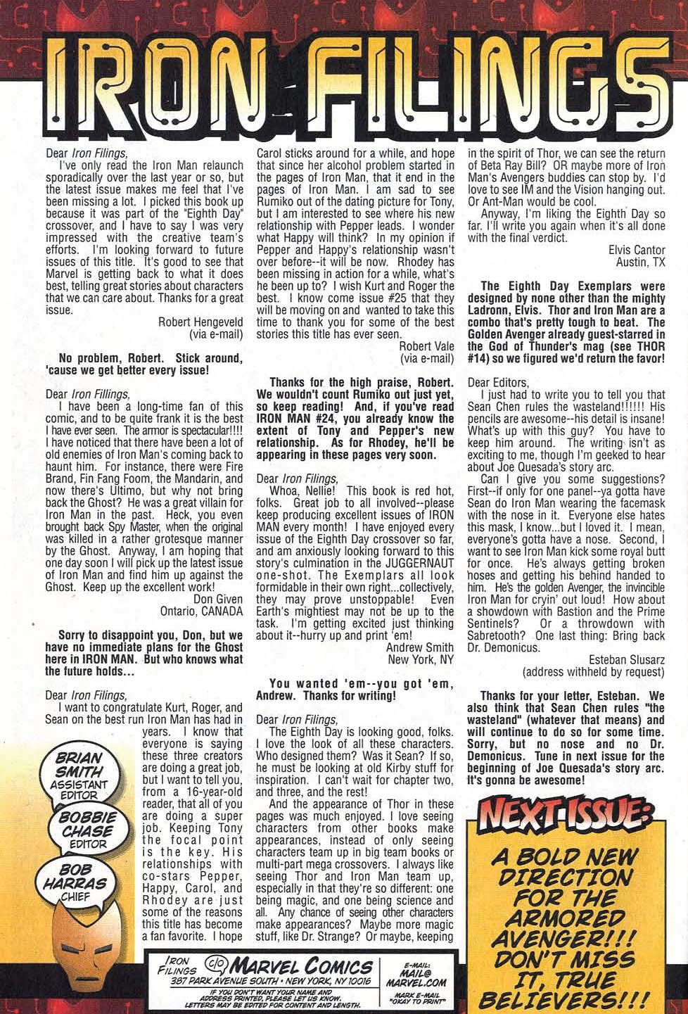 Read online Iron Man (1998) comic -  Issue #25 - 50