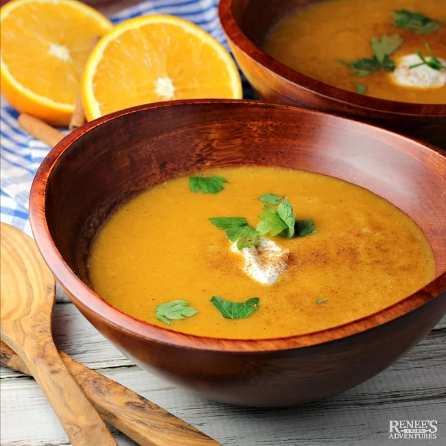 Instant Pot Moroccan Spiced Butternut Squash Soup 