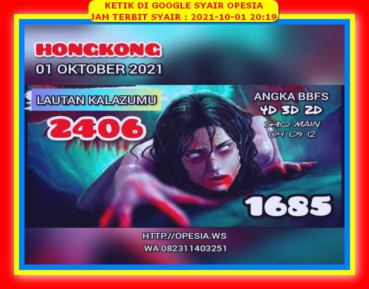 20 Syair hk opesia 01 oktober 2021 18 Desember