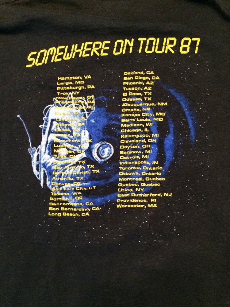 T SHIRT IRON MAIDEN SOMEWHERE ON TOUR 1987 | vintage t-shirt