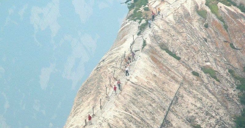 The Heavenly Stairs - Road To Heaven (Every step is Risky!!!) - Huashan Mountain
