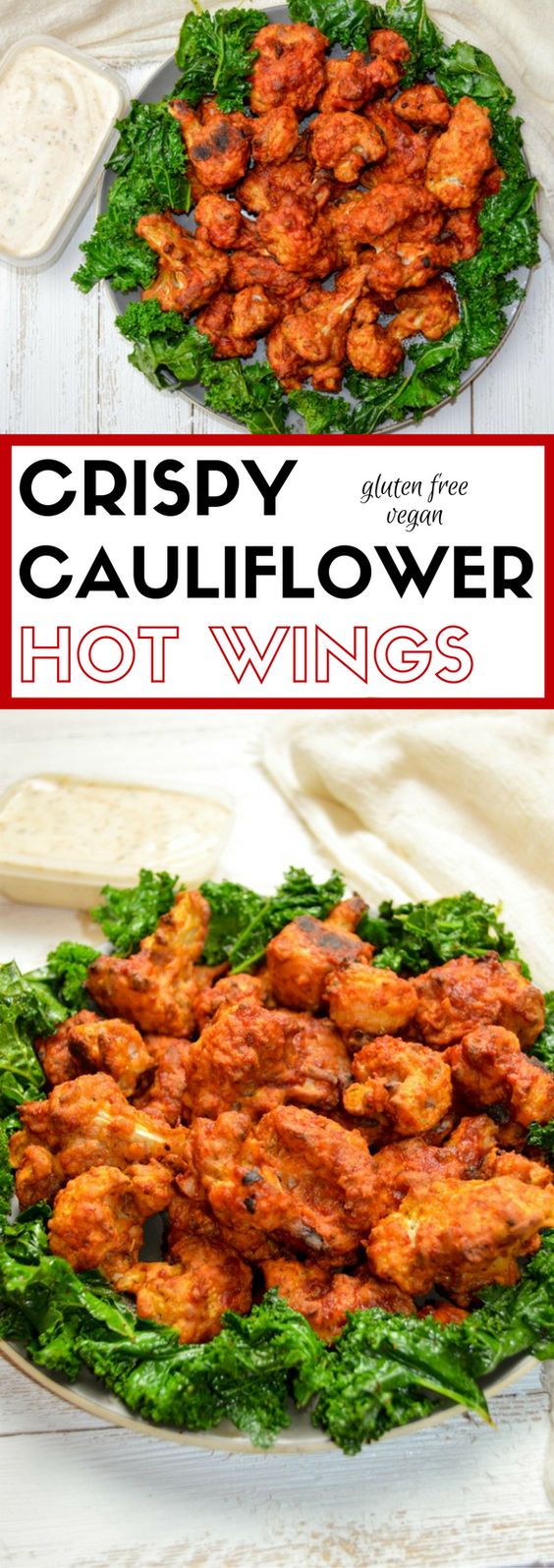 Crispy Vegan Cauliflower Hot Wings (GlutenFree)