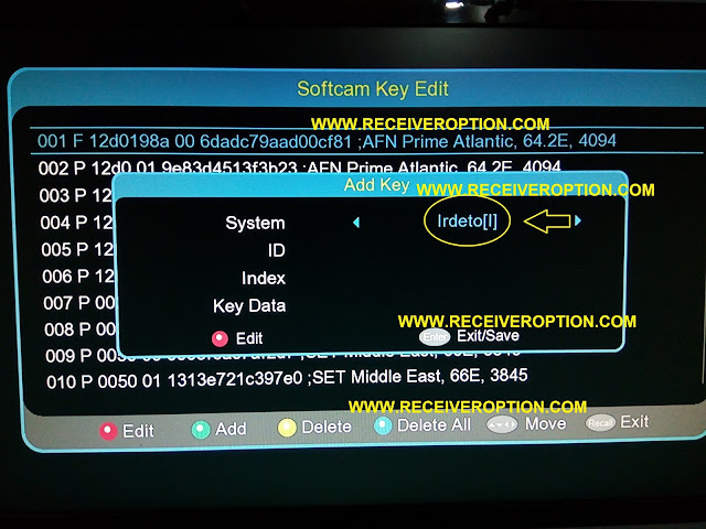 HOW TO ADD POWERVU KEY IN ACCESS CONTROL HD RECEIVERS