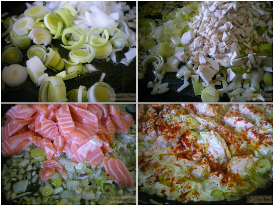 Pashtida de salmón (Elaboración)