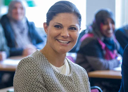 Crown Princess Victoria and Prince Daniel of Sweden visited Swedish for Immigrant school