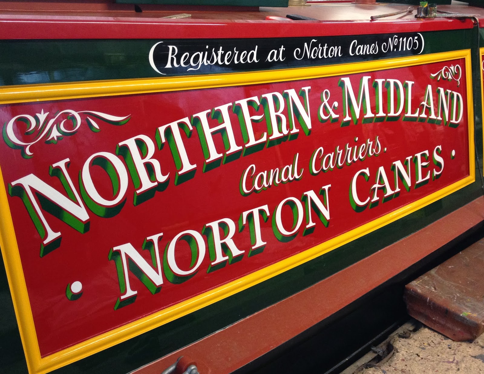 Narrowboat Alice Boat lettering part two