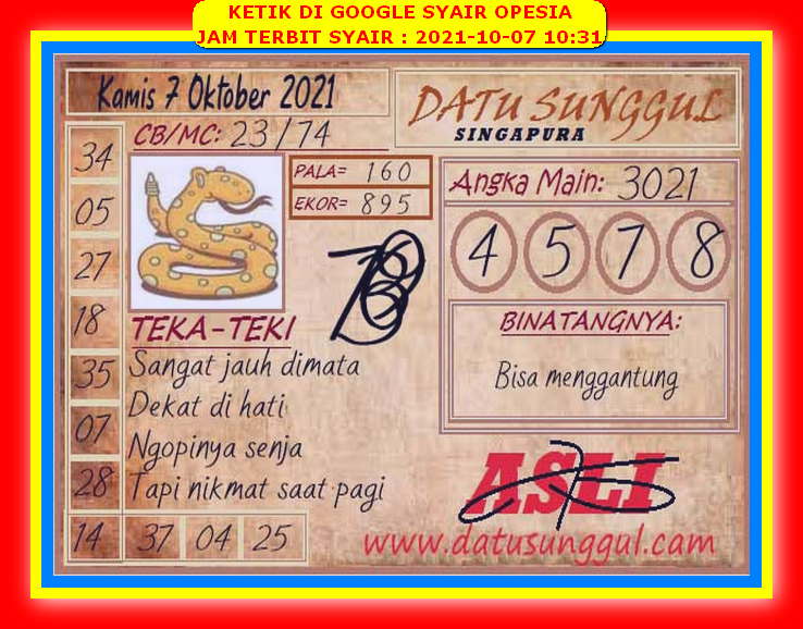 1 New Message Kode Syair Singapore 7 Oktober 2021 Forum Syair Togel Hongkong Singapura Sydney
