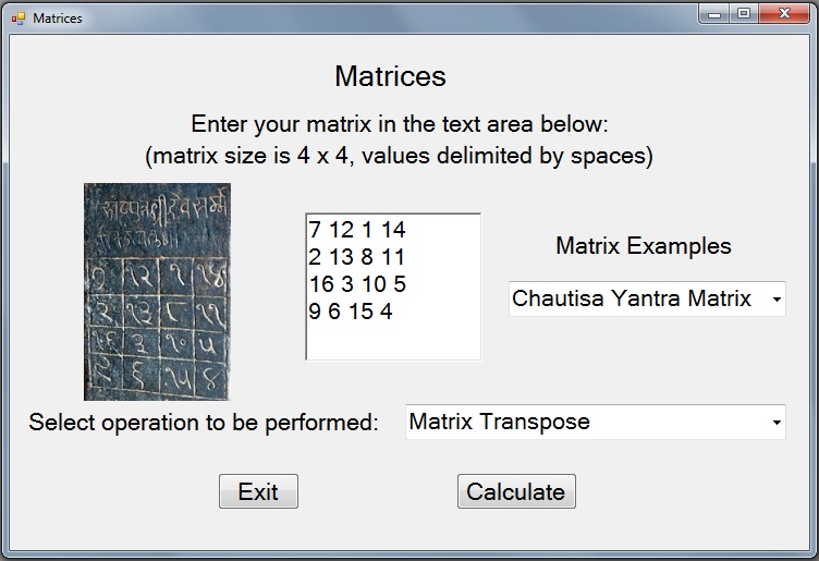 Mathematics: Matrices with Visual Studio 2008 C++ Windows Forms