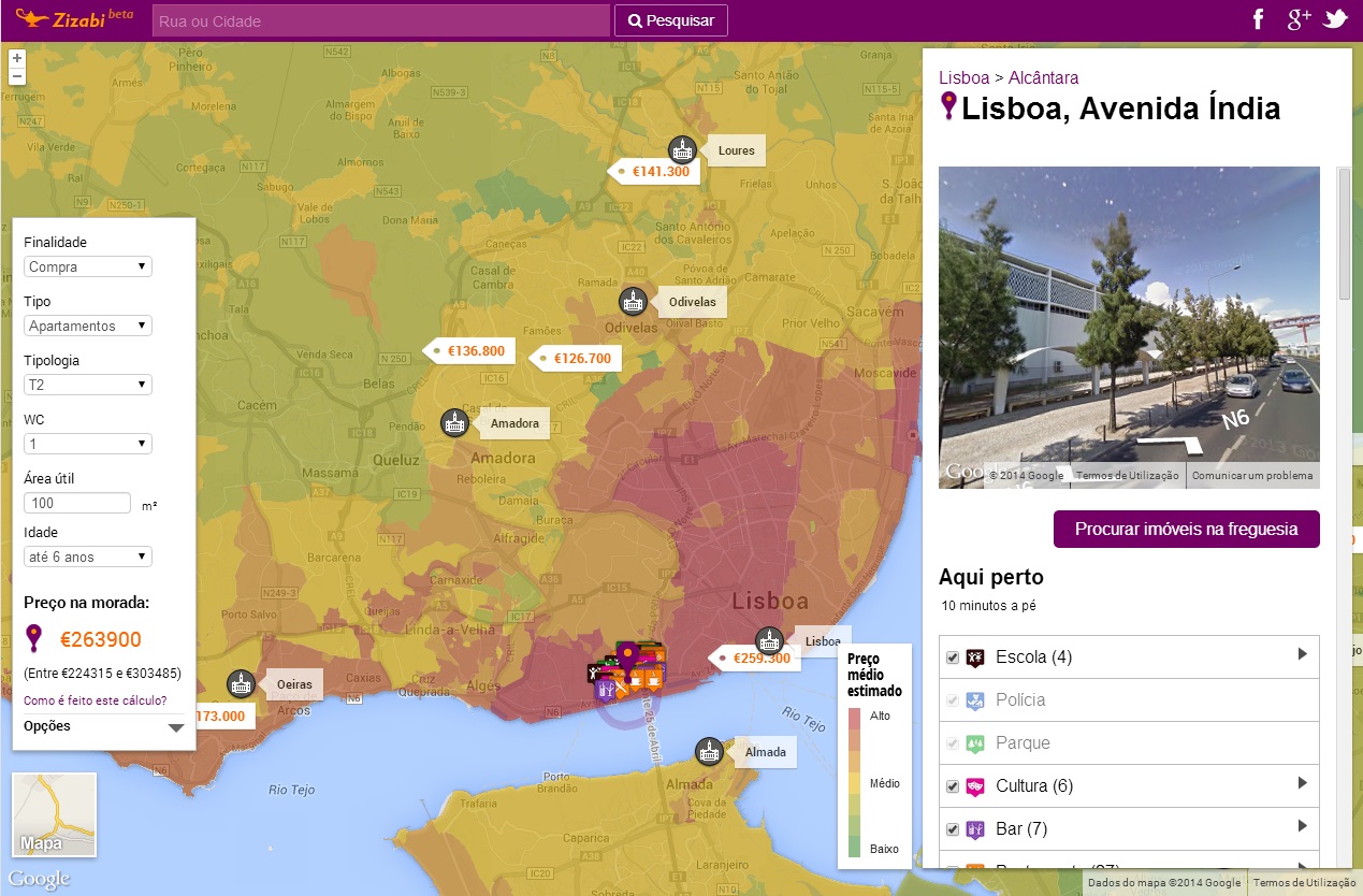 Zizabi Descobre o preço justo de imóveis em todo o país Aberto até