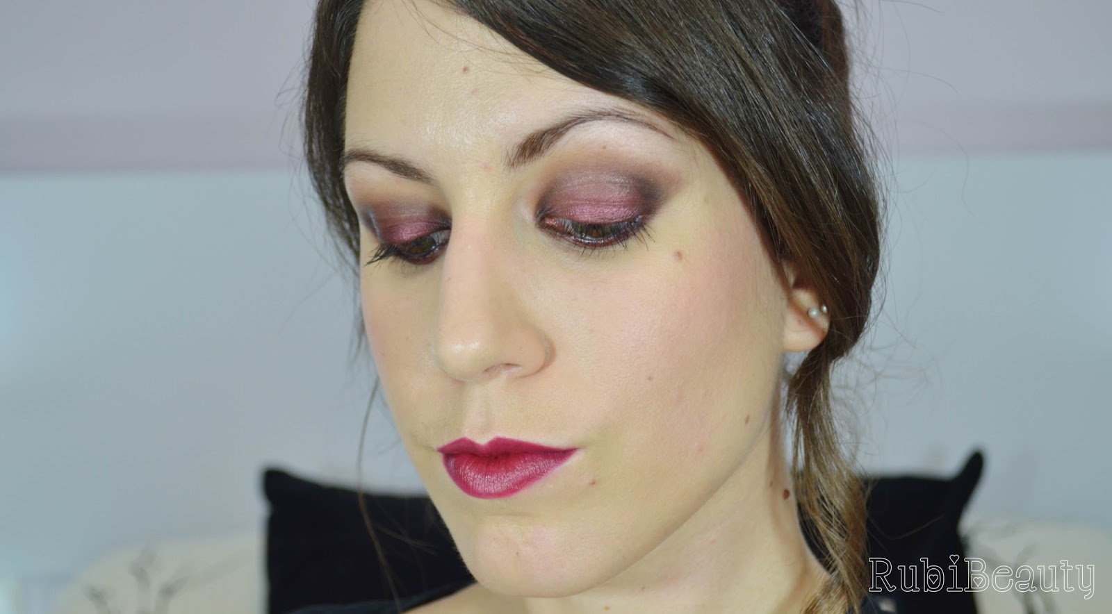 rubibeauty tutorial de maquillaje burgundy vamp burdeos halloween noche 