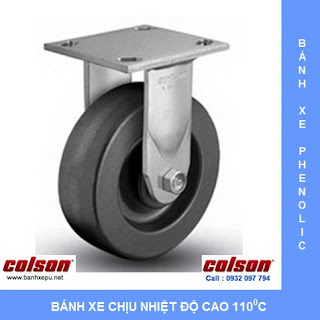 Bánh xe đẩy chịu nhiệt Phenolic tải trọng nặng (270~550kg) www.banhxepu.net