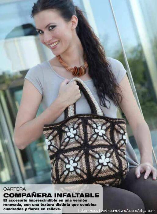 cartera para llevar de todo / patrones crochet a paso