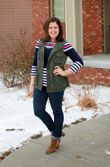 My New Favorite Outfit: Stripes and Vests