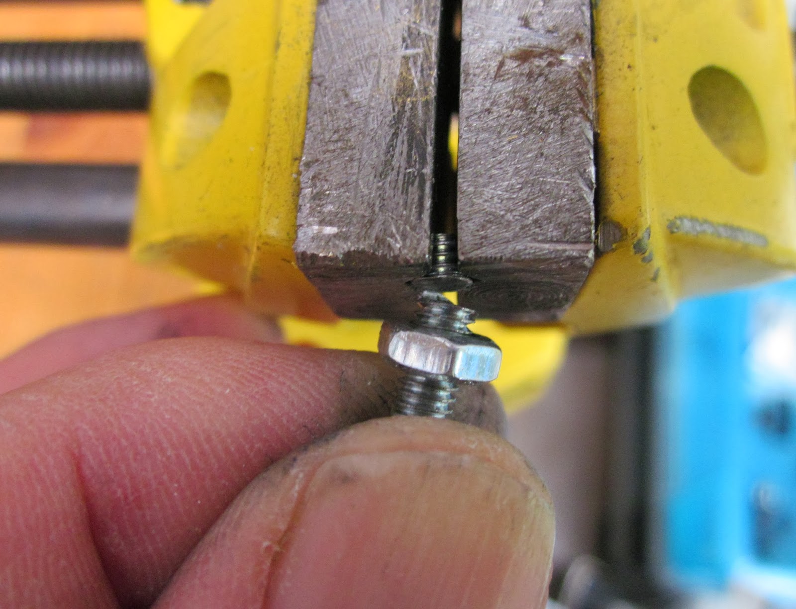 Peckforton Light Railway How I shorten bolts and screws