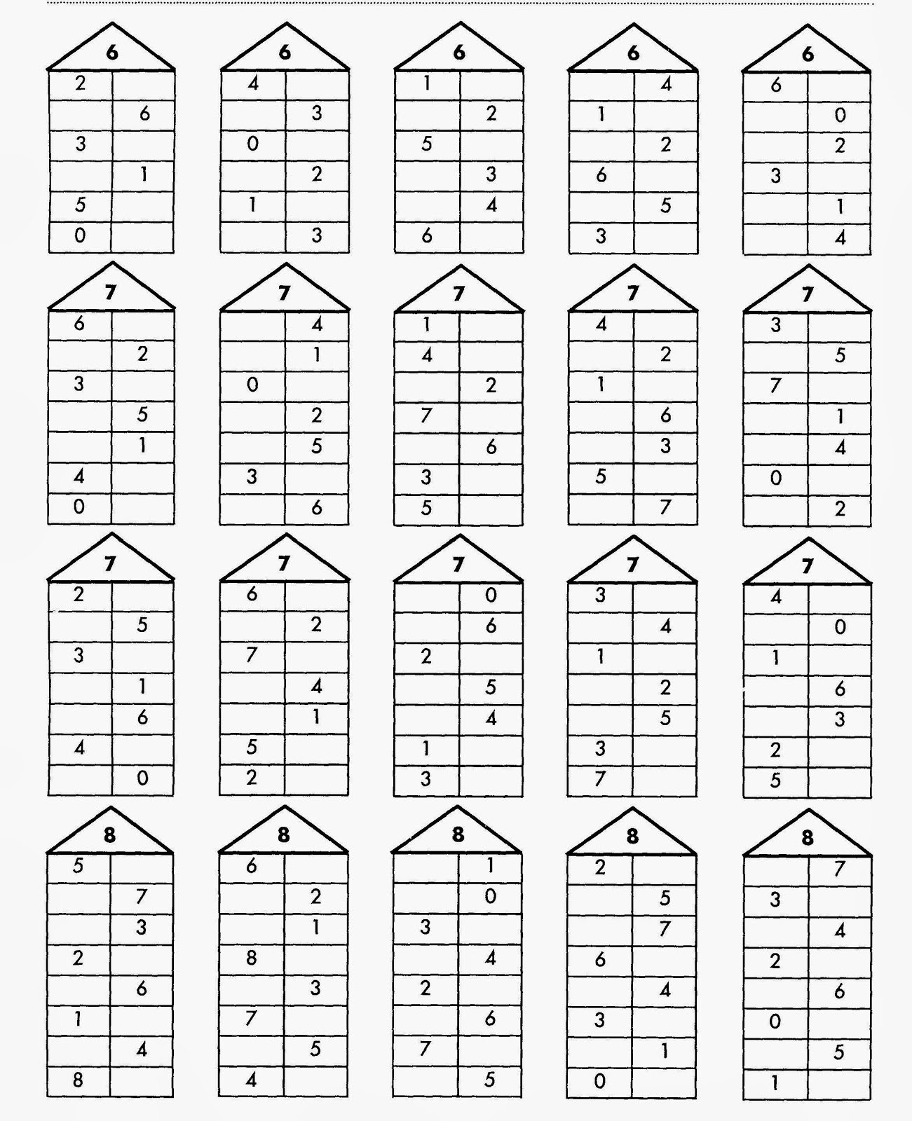 Состав Числа До 20 Домики - bellservic