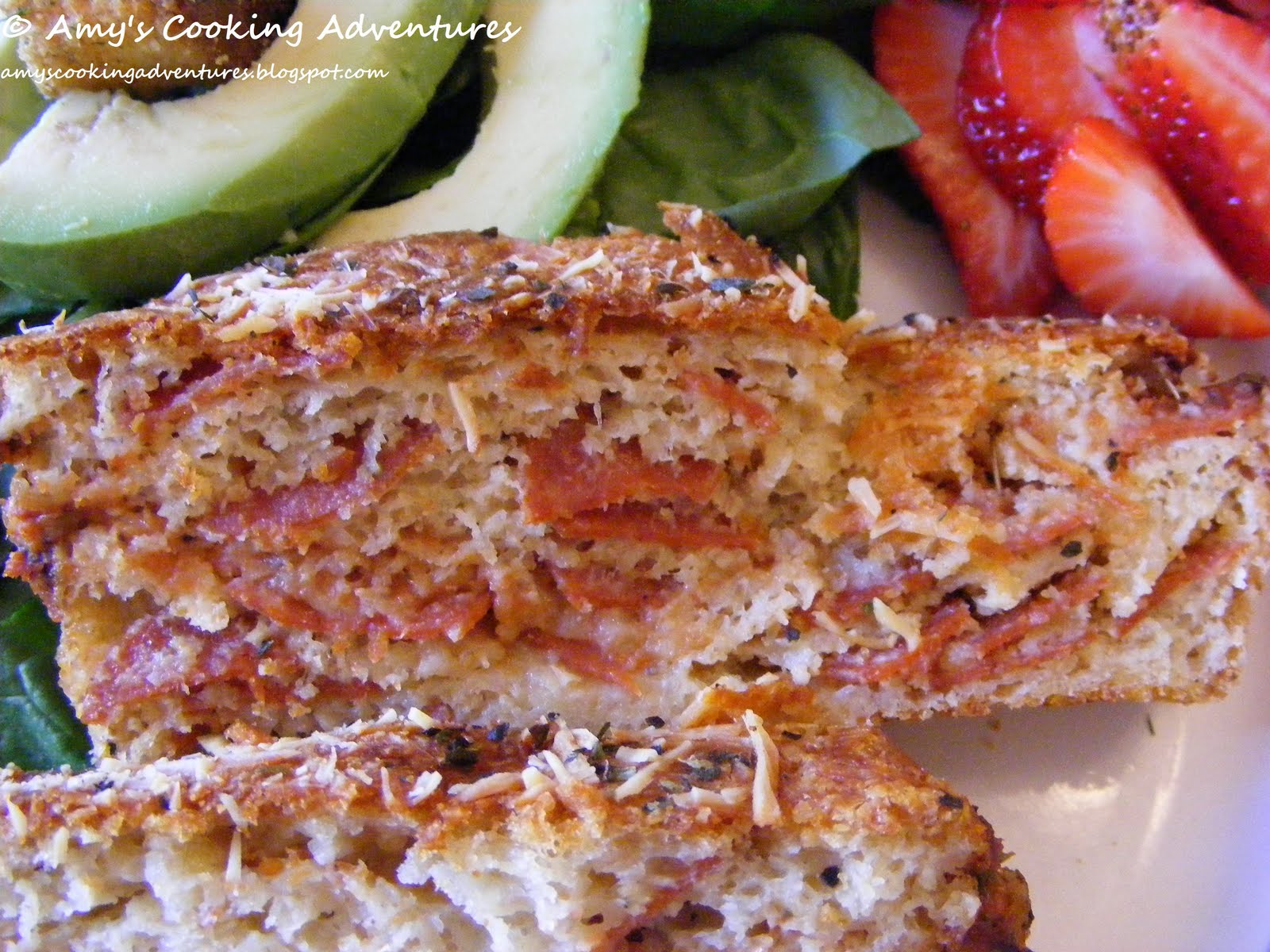 Cheesy Pepperoni Pizza Quick Bread