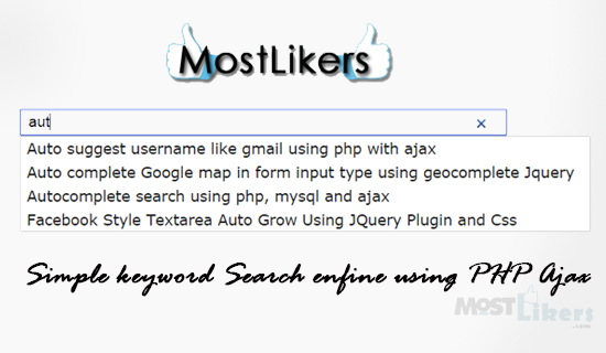 Basic keyword search like google using php,ajax and mysqli
