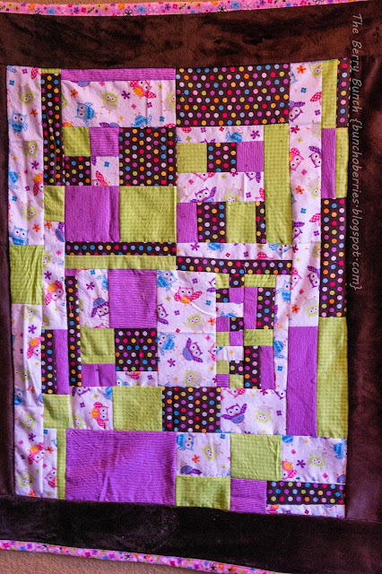 Improv-Pieced Baby Quilt: The Berry Bunch