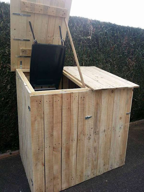 Mueblesdepalets.net: Caseta para los containers de basura