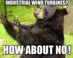 No turbines on our ridgelines!