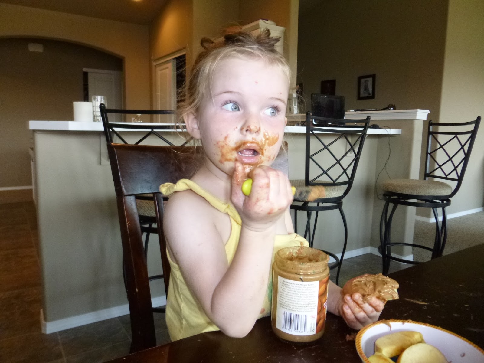The Wakeman Family How to eat apples with almond butter