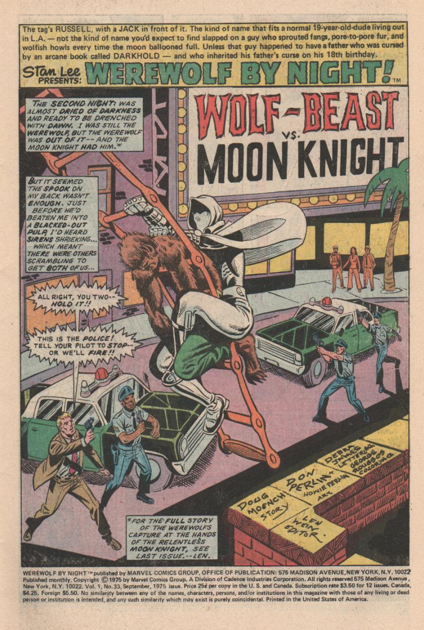 Read online Werewolf by Night (1972) comic -  Issue #33 - 2