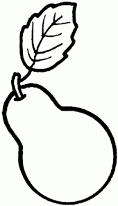 Pear coloring page 1
