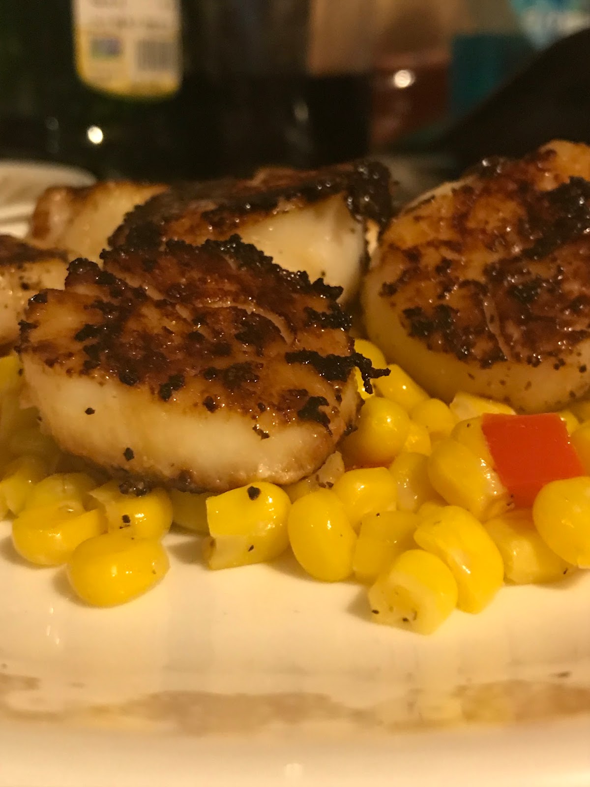 Perfect Seared Scallops with Warm Corn Salad