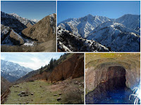Hiking to the mine in the Ojuk valley, Varzob, mountains of Tajikistan