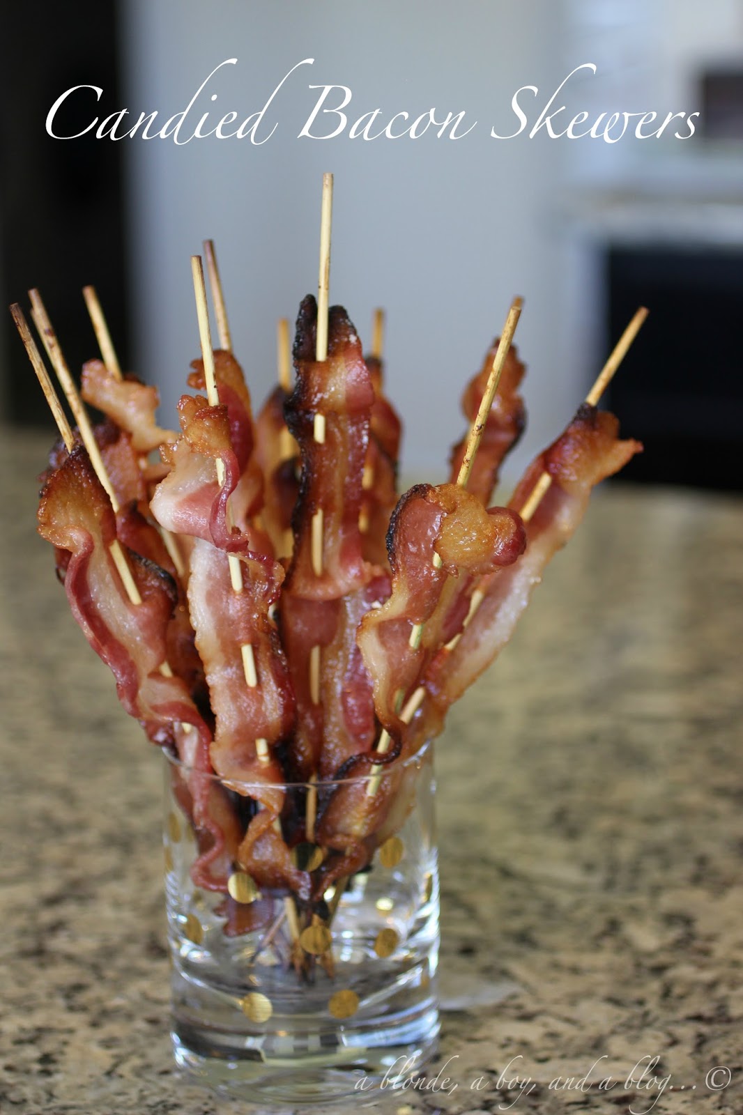 a blonde, a boy, and a blog. . . candied bacon skewers