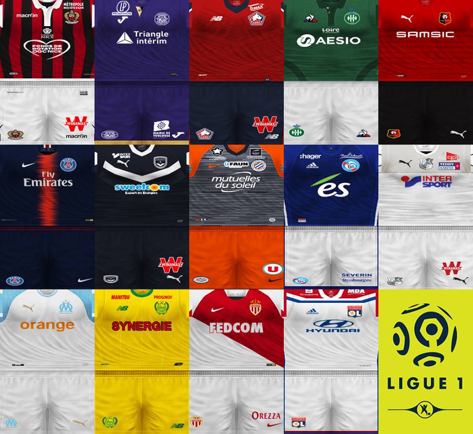 ultigamerz: PES 6 French Ligue 1 Kits-Pack 2019 vol.2