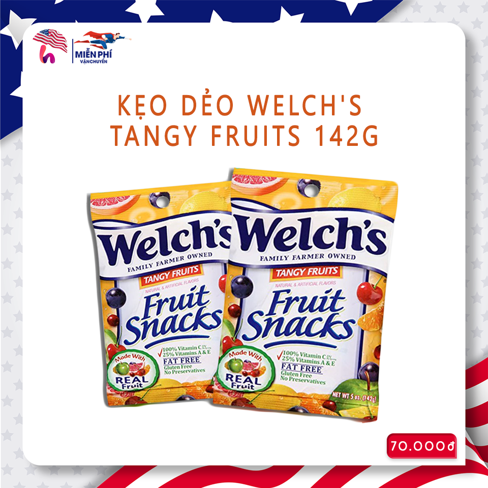 Kẹo dẻo Welch's Tangy Fruits 142Gram