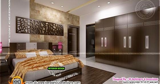 Awesome Master Bedroom Interior Kerala Home Design And