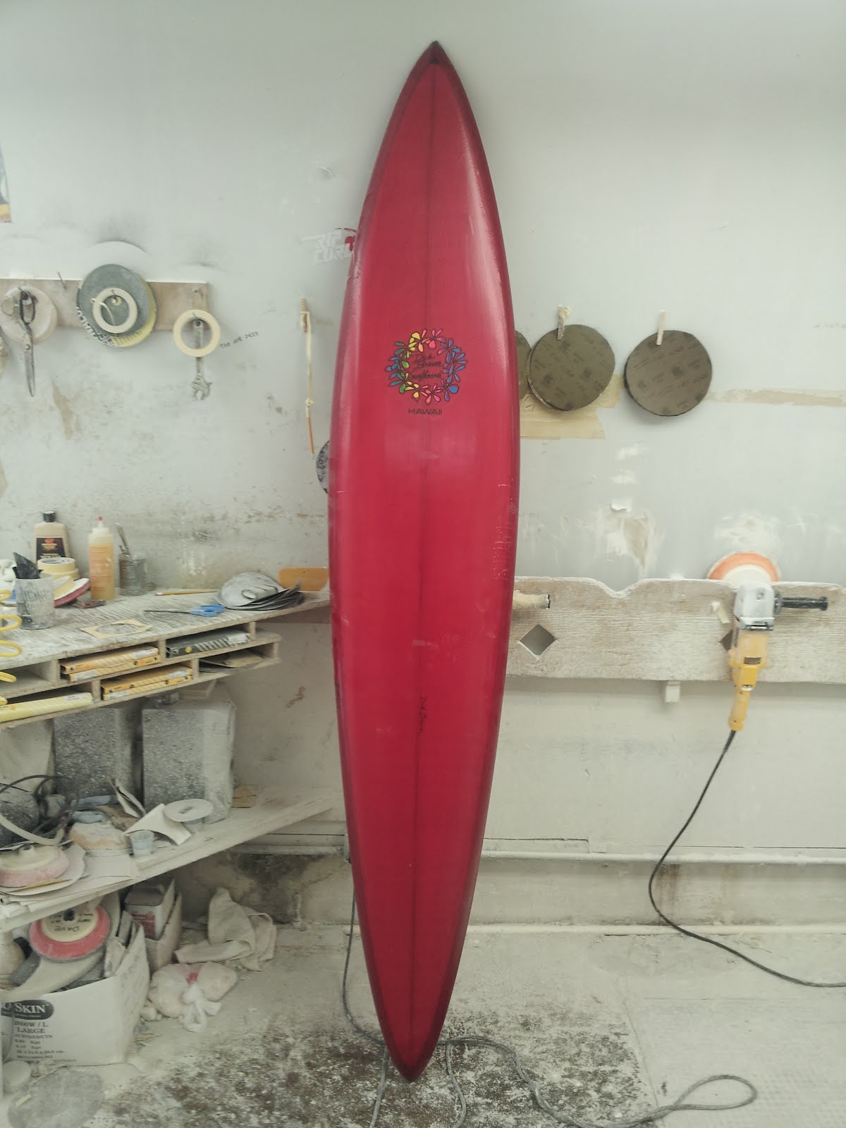 Lyle Carlson Surfboards Dick Brewer, David Nuuhiwa, Jeff Hackman and Jack Reeves Magic 8'0 and