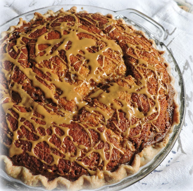 Spiced Apple Custard & Cake Pie