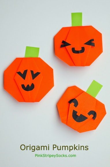 How to fold an origami Jack-O-Lantern Pumpkin for Halloween