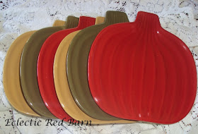 mulit-colored pumpkin plates