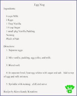 Egg Nog Recipe by Kims Kandy Kreations