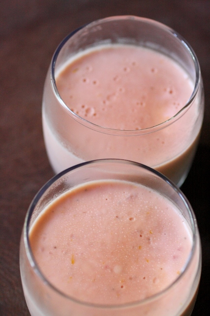 Panna cotta de frambuesa y naranaja(postre para dos) / Raspberry orange panna cotta (dessert for two)