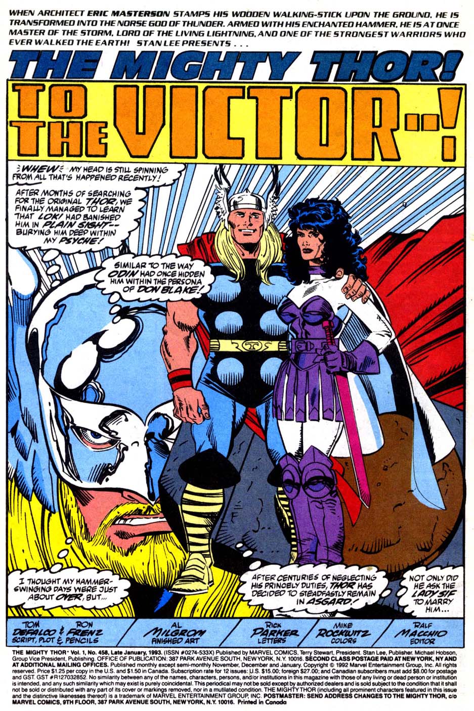 Read online Thor (1966) comic -  Issue #458 - 2