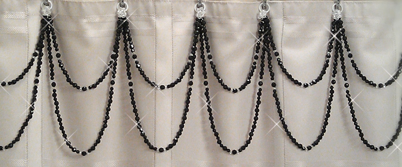 Shadez of Michelle Shower Curtain Bling Black and Crystal