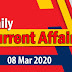 Kerala PSC Daily Malayalam Current Affairs 08 Mar 2020
