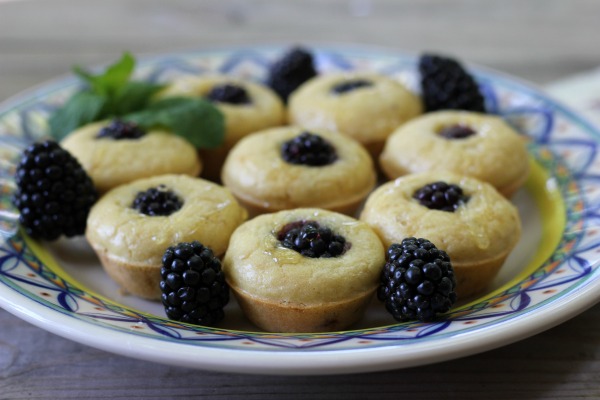 Blackberry Paleo Pancake Mini Muffins
