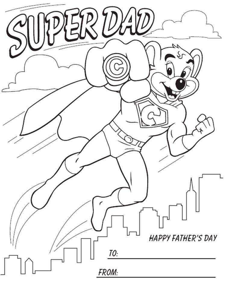 Coloring Amp Activity Pages Super Dad Coloring Page