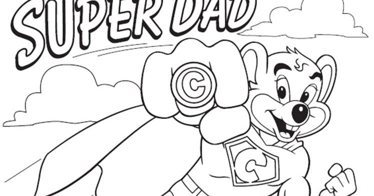 Coloring & Activity Pages: Super Dad Coloring Page