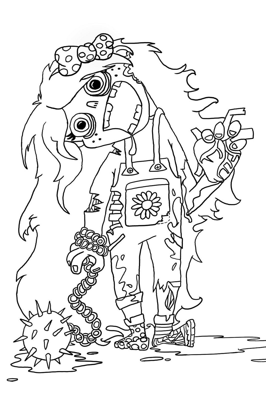 zombie girl coloring pages - photo #25
