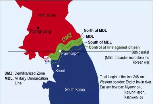 THE KOREAN DEMILITARIZED ZONE,  DMZ,   韓半島 非武裝地帶